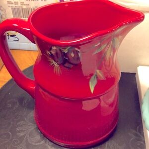 Tracy Porter Jolly Ol’ Snowy Water/Juice Pitcher 8.5x9.5”. NWT